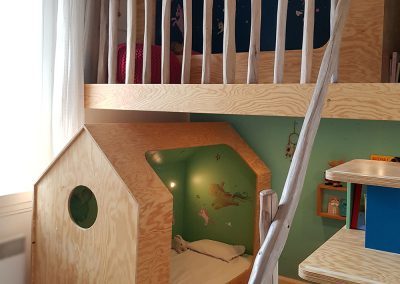 Aménagement ludique d’une chambre d’enfant avec mezzanine