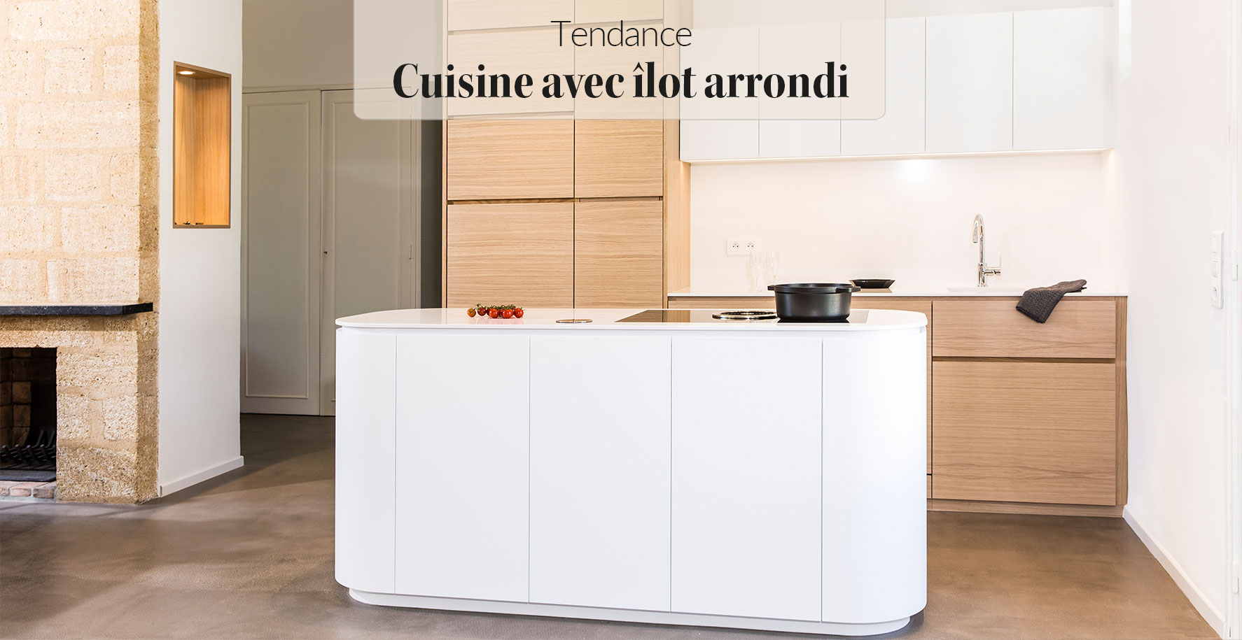 Cuisine avec ilot arrondi | Hegenbart fabricant français de cuisines sur mesure haut-de-gamme
