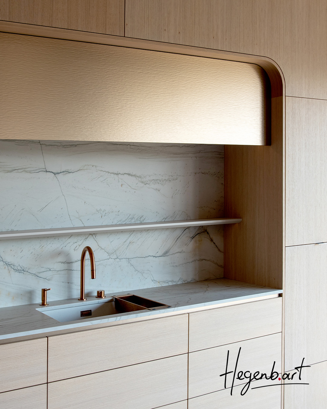 detail cuisine arrondie sur mesure par menuiserie hegenbart toulon nice marseille