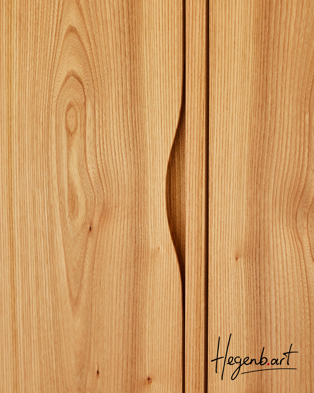 detail poignee arrondie dans cuisine sur mesure hegenbart
