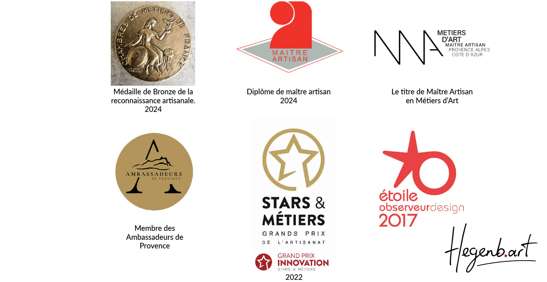 Labels et récompenses menuiserie ébénisterie Hegenbart - Savoir-faire artisanal reconnu